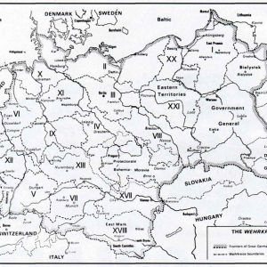 Map of German Military Districts in 1942 - GENPOW001
