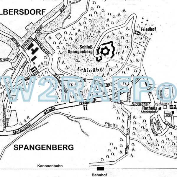 Street map of Spangenberg and Elbersdorf - SP007