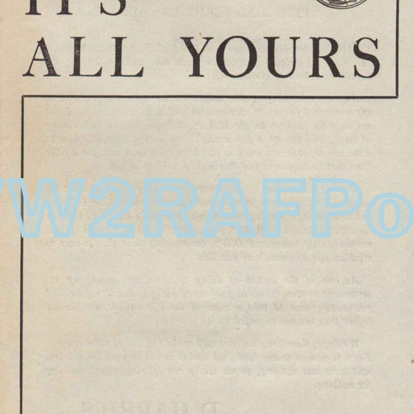 Pamphlet issued to ex POWs by Air Ministry front page - ATW001a
