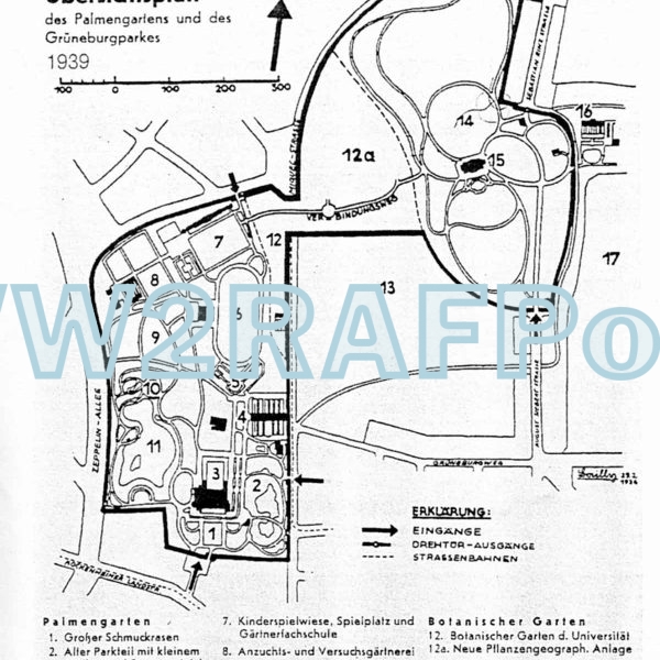 Plan of Palmengarten 1939 - DLFAM002
